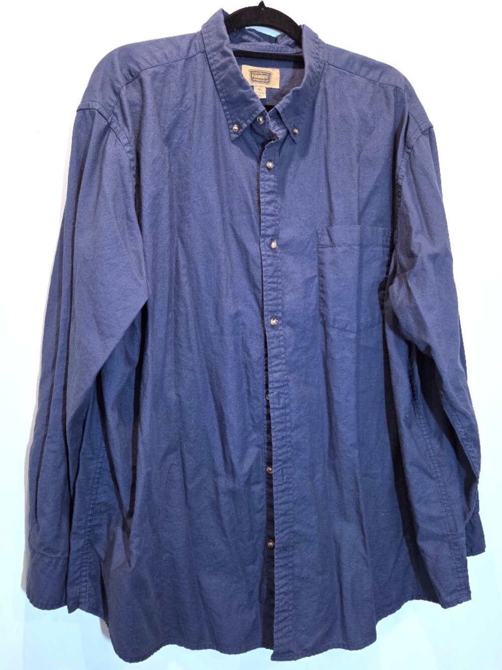 NWOT Foundry Blue Button Down Shirt Size XXL